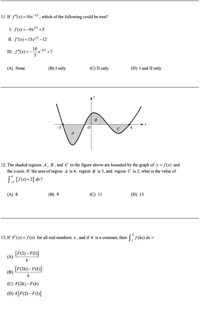 AP Calculus AB Practice Test 2